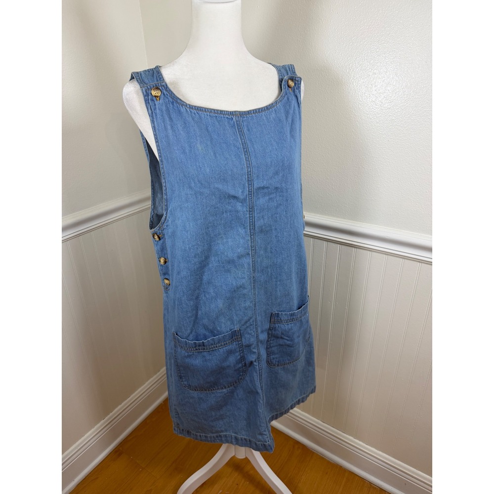 Prestige Global Vintage Jumper Dress Denim Women Size Small  Garden Market